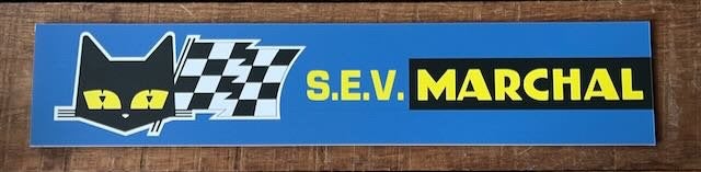 S.E.V>. Marchal   reclamebord  50x10 cm, Ophalen of Verzenden, Zo goed als nieuw, Auto's