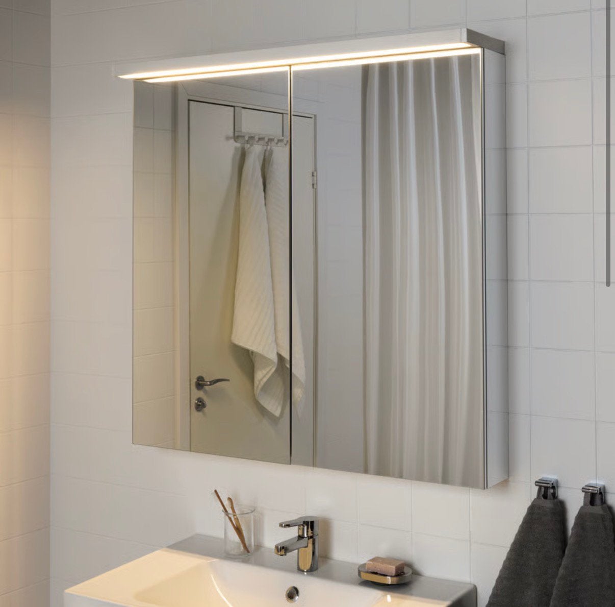 IKEA GODMORGON LED-verlichting 60 cm (nieuw - incompleet), Waterbestendig, Nieuw, IKEA, Zilver