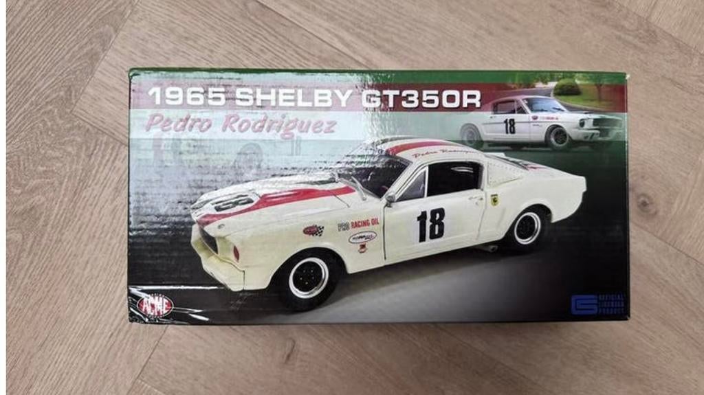 ACME - 1:18 model - #18 1965 Shelby GT350R - Pedro Rodriguez, Ophalen of Verzenden, Zo goed als nieuw, Overige merken