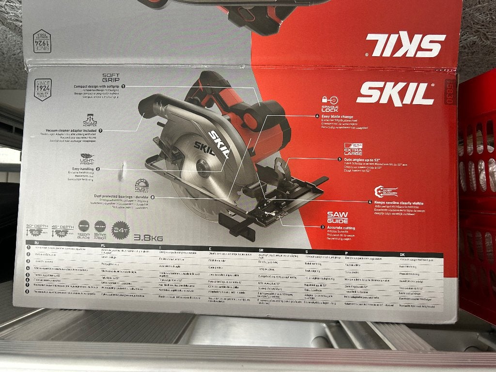Skil Cirkelzaag met geleiderail, Ophalen, Cirkelzaag, 30 tot 70 mm, 1200 watt of meer