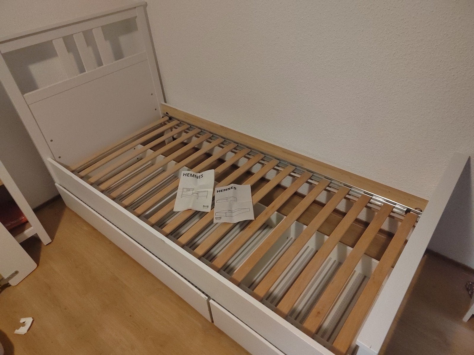 IKEA Hemnes bedbank - perfect eerste bed, Ophalen, Eenpersoons, Wit, Zo goed als nieuw