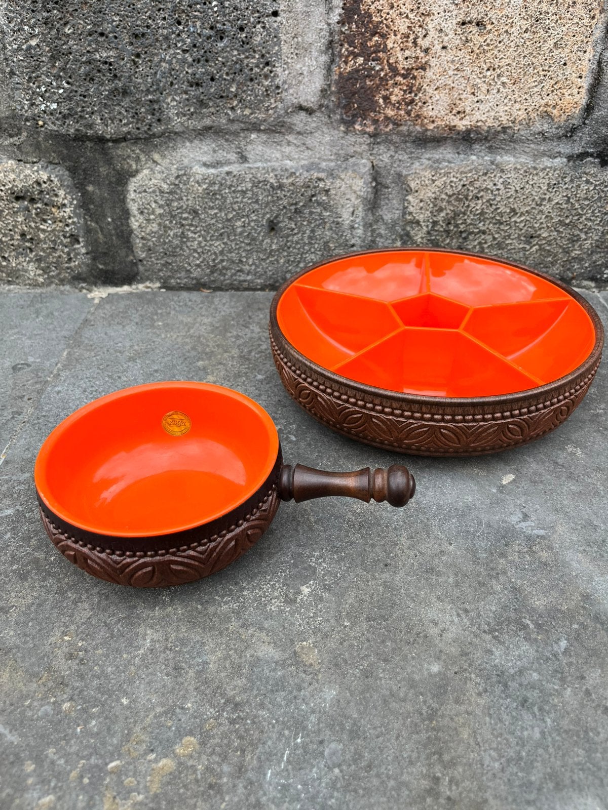 Set van 2 vintage EMSA-snackkommen uit West-Duitsland, Ophalen of Verzenden