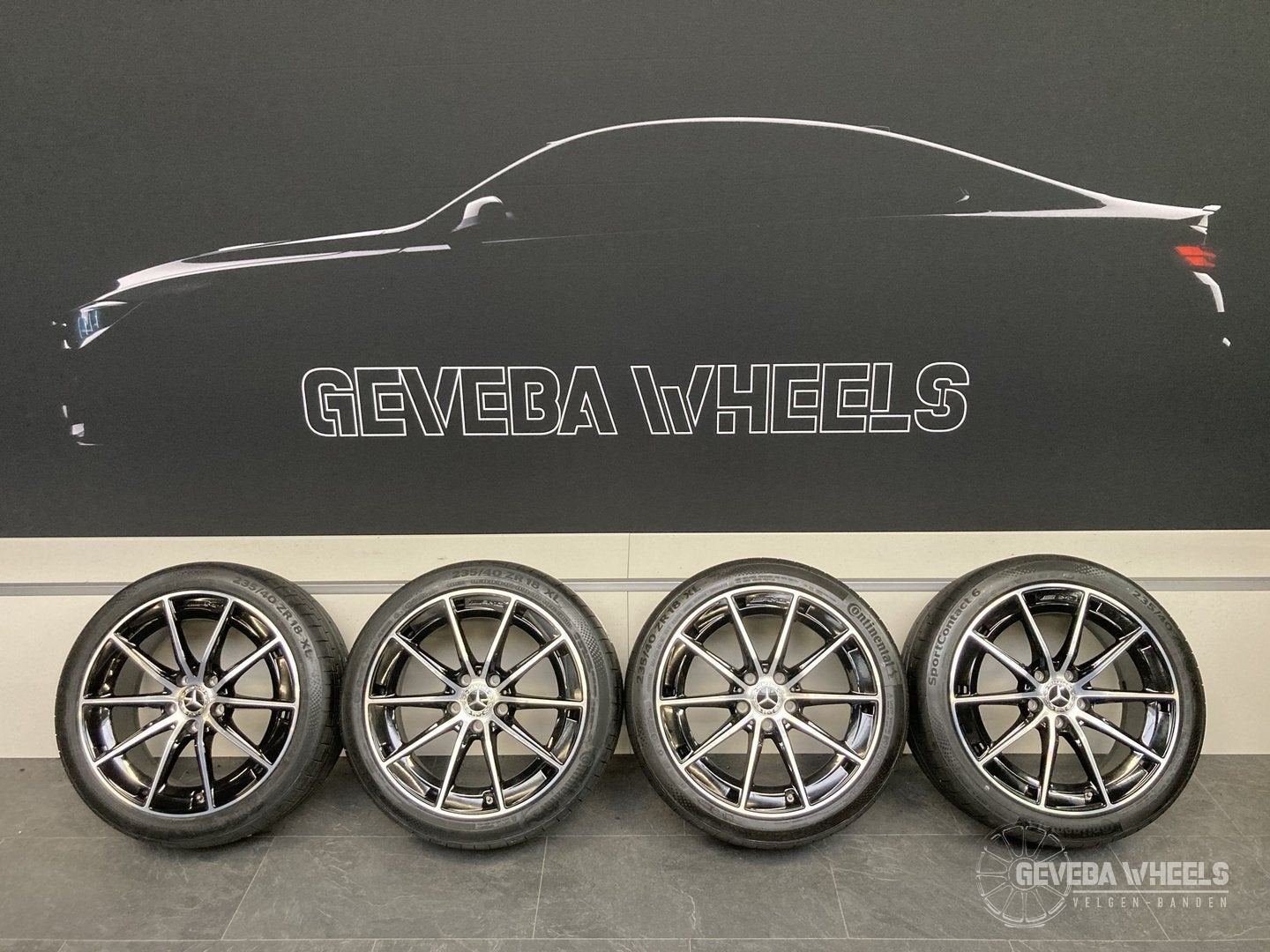 18” originele Mercedes CLA35 X118 AMG velgen + banden 5x112, 18 inch, Gebruikt, -, -