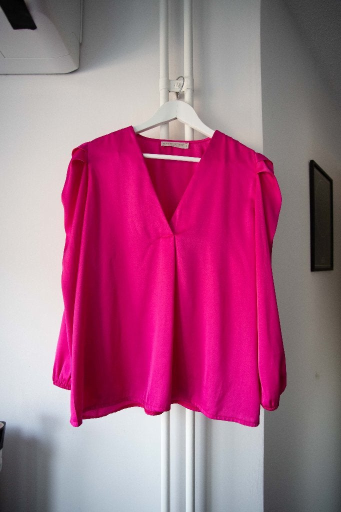 Roze blouse Rinascimento maat L (valt als M), Maat 38/40 (M), Rinascimento, Ophalen of Verzenden, Roze