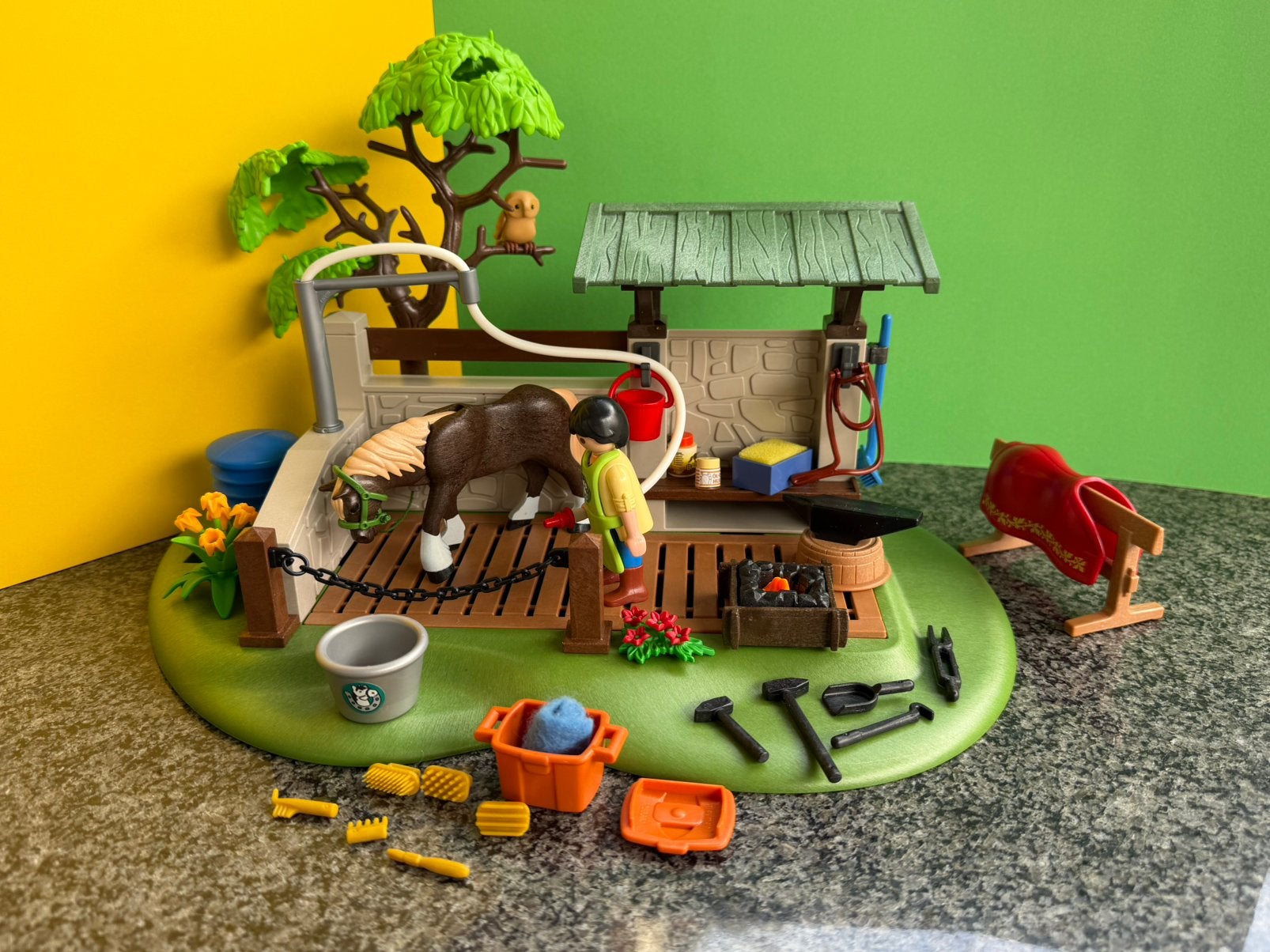 Playmobil set 5225: paardenverzorgingsplaats, Kinderen en Baby's, Speelgoed | Playmobil, Ophalen of Verzenden, Zo goed als nieuw