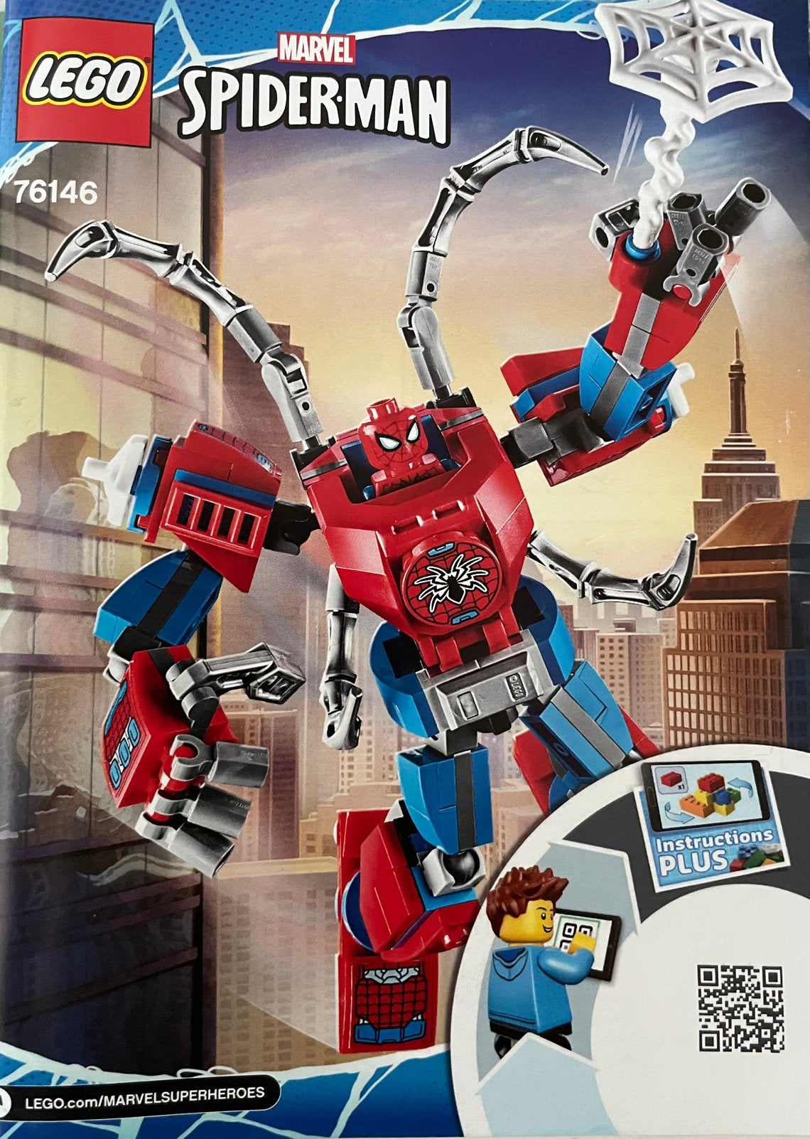 Lego Marvel 76146 Spiderman Mech, Marvel, Lego, Ophalen of Verzenden, Compleet