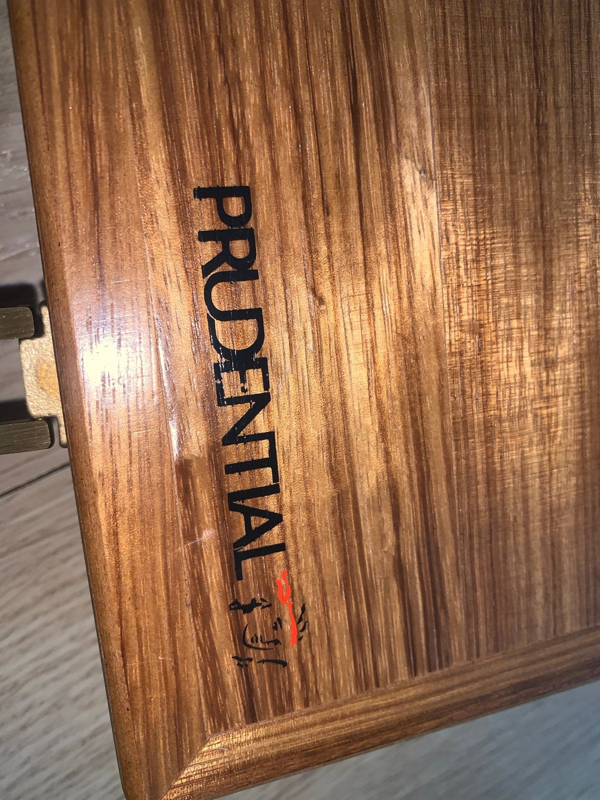 Backgammon spel in houten koffer - Prudential, Een of twee spelers, Ophalen of Verzenden, Zo goed als nieuw, Reisspel