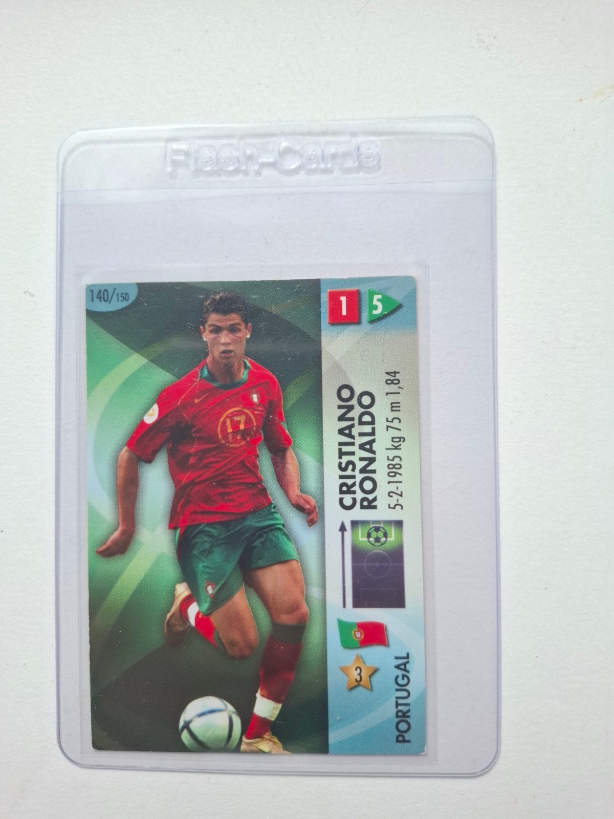 Cristiano Ronaldo Flash Card FIFA World Cup 2006 Panini, Ophalen of Verzenden, Zo goed als nieuw, Buitenlandse clubs, Spelerskaart