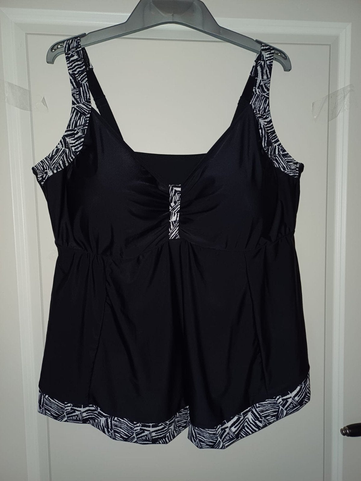 Chique zwart-witte tankini maat 56/58, nieuw met kaartje, Kleding | Dames, Grote Maten, Ophalen of Verzenden, Nieuw, Zwart, Overige typen