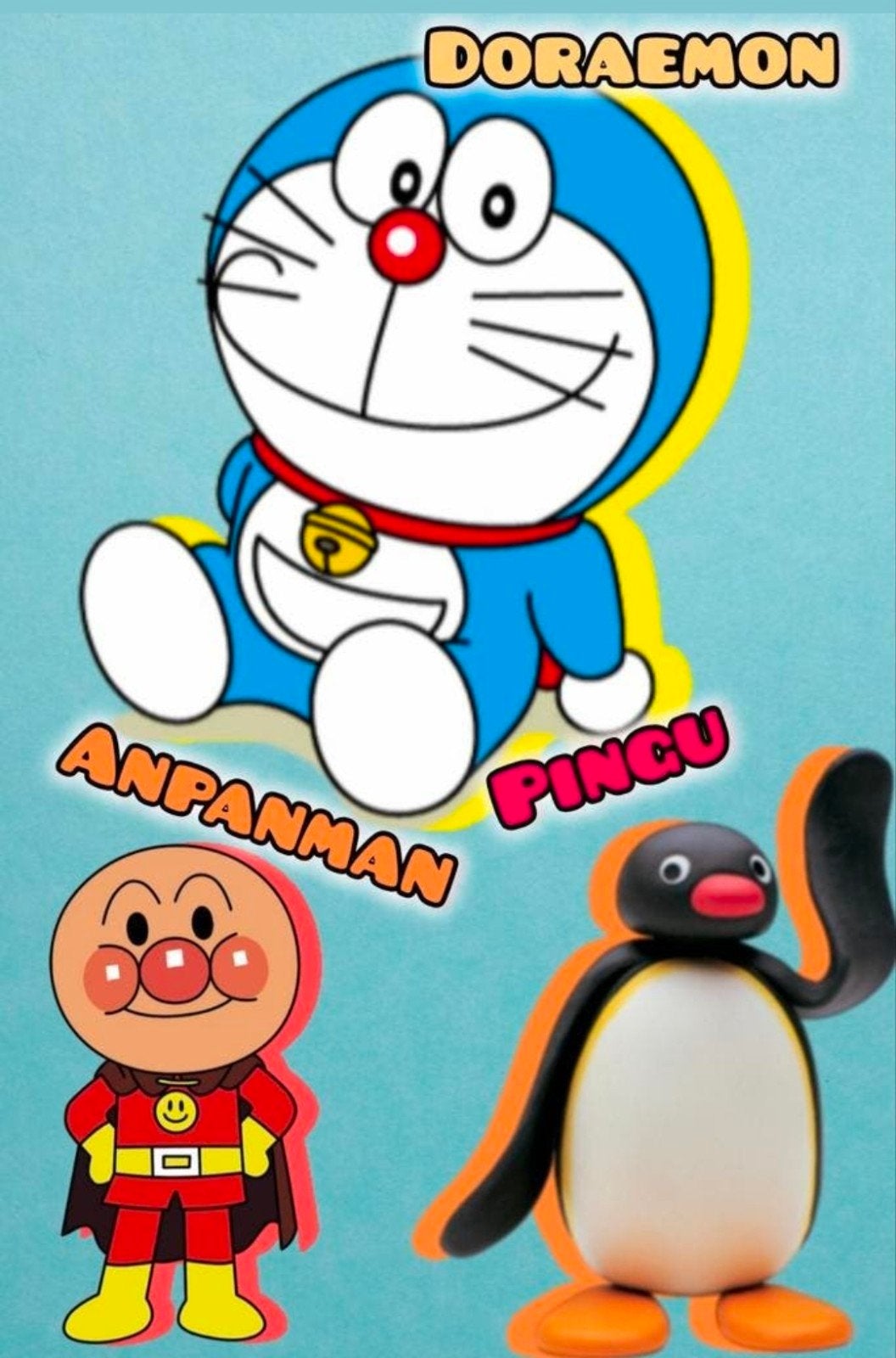 Tekenfilm videoband in het Japans. Pingu, Doraemon, Anpanman, Alle leeftijden, Ophalen of Verzenden, Gebruikt
