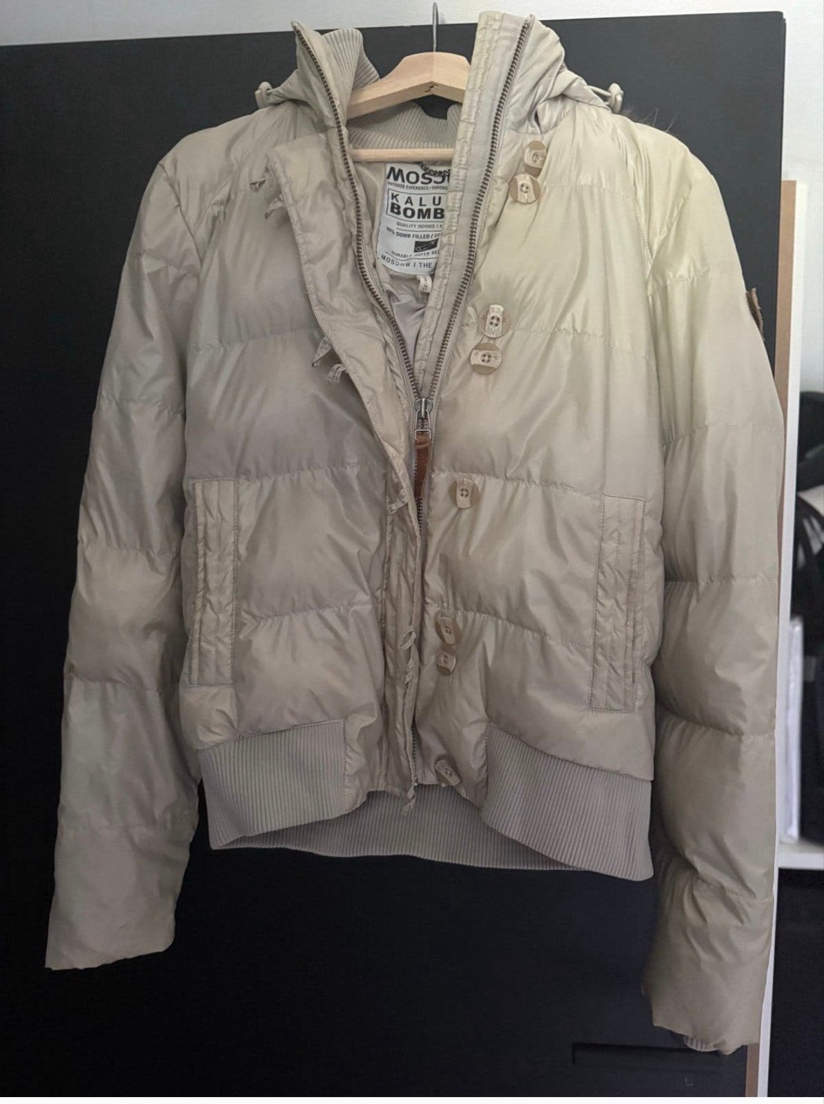 Moscow Jas Maat XL Winterjas met Bontkraag, Ophalen of Verzenden, Zo goed als nieuw, Maat 46/48 (XL) of groter, Beige