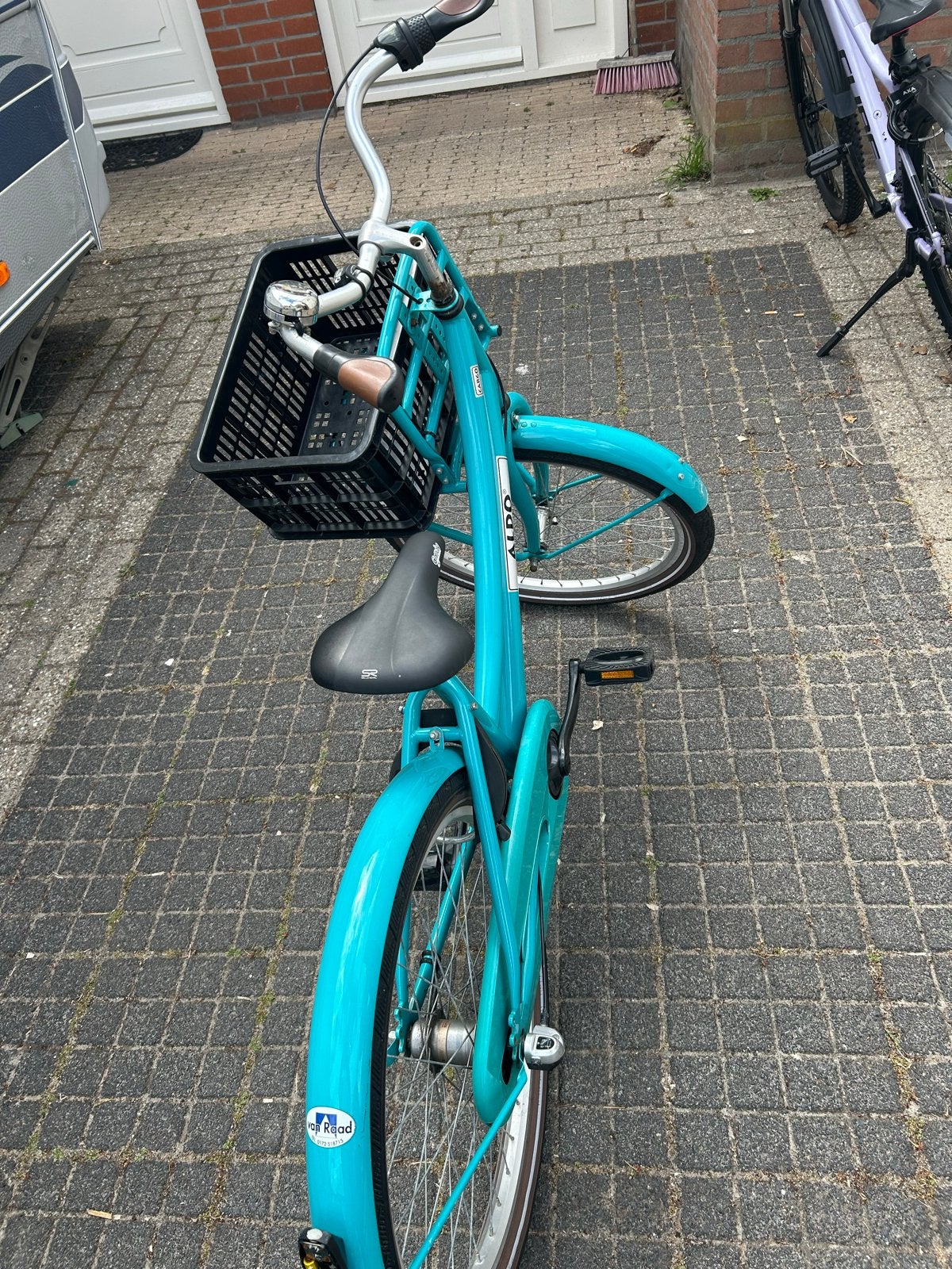 Aldo kinderfiets 24 inch - Turquoise, Ophalen of Verzenden, Gebruikt, Velgrem, 20 inch of meer