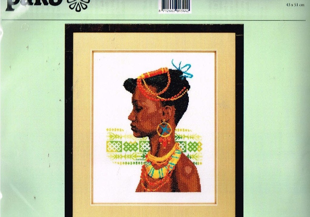 Cado opruiming pako borduurpakket, AFRIKAANSE DAME, Ophalen of Verzenden, Nieuw, Handborduren, Borduurpakket