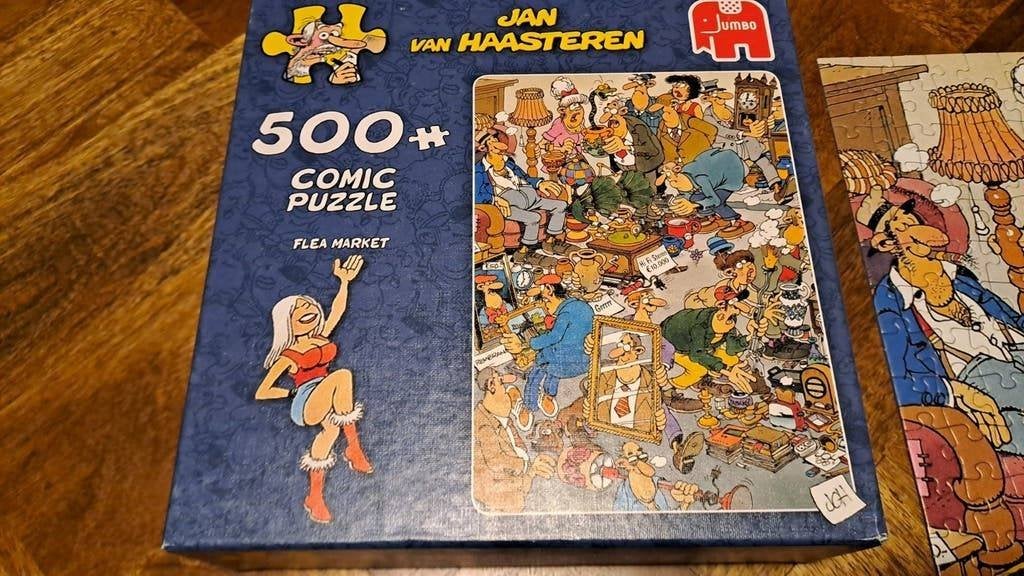 Jan van Haasteren Comic Puzzel 500 stukjes - Vlooienmarkt, Ophalen of Verzenden, 500 t/m 1500 stukjes, Zo goed als nieuw