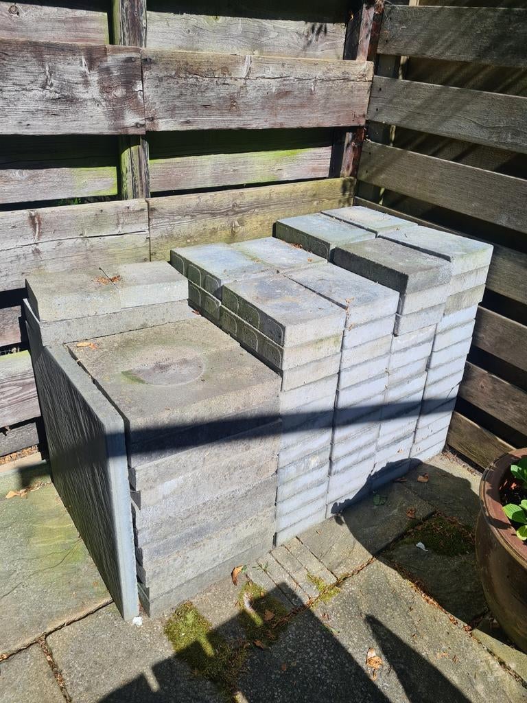 Gratis grijze betontegels., Overige typen, Nieuw, Beton, 5 tot 10 m²