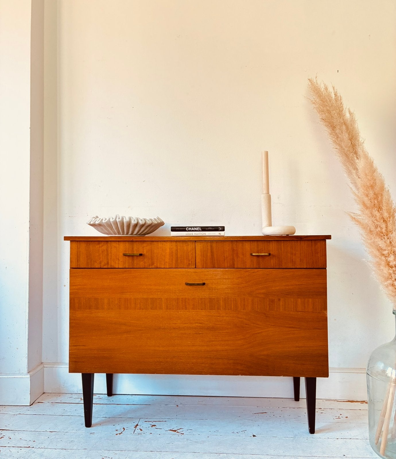 Vintage retro dressoir tv meubel schoenenkast mid century, Ophalen, Gebruikt, 25 tot 50 cm, Vintage