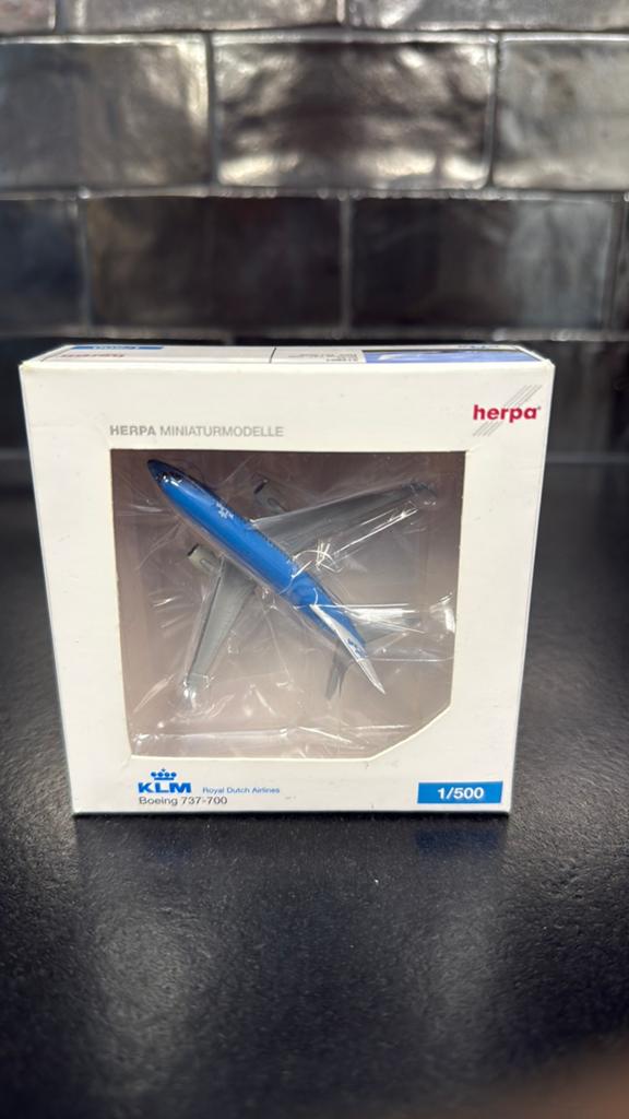 Herpa KLM 737-700 1/500, Ophalen of Verzenden, Zo goed als nieuw, Schaalmodel