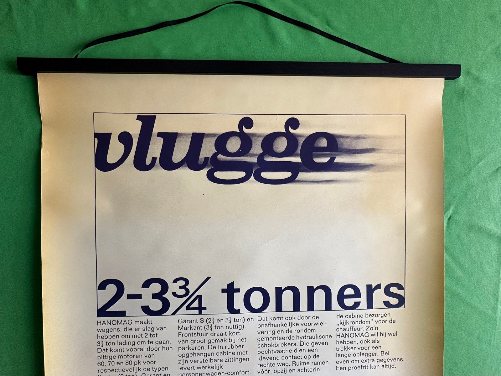 Foto 2 van Hanomag originele Nederlandse dealer poster XL ca. 91x65cm