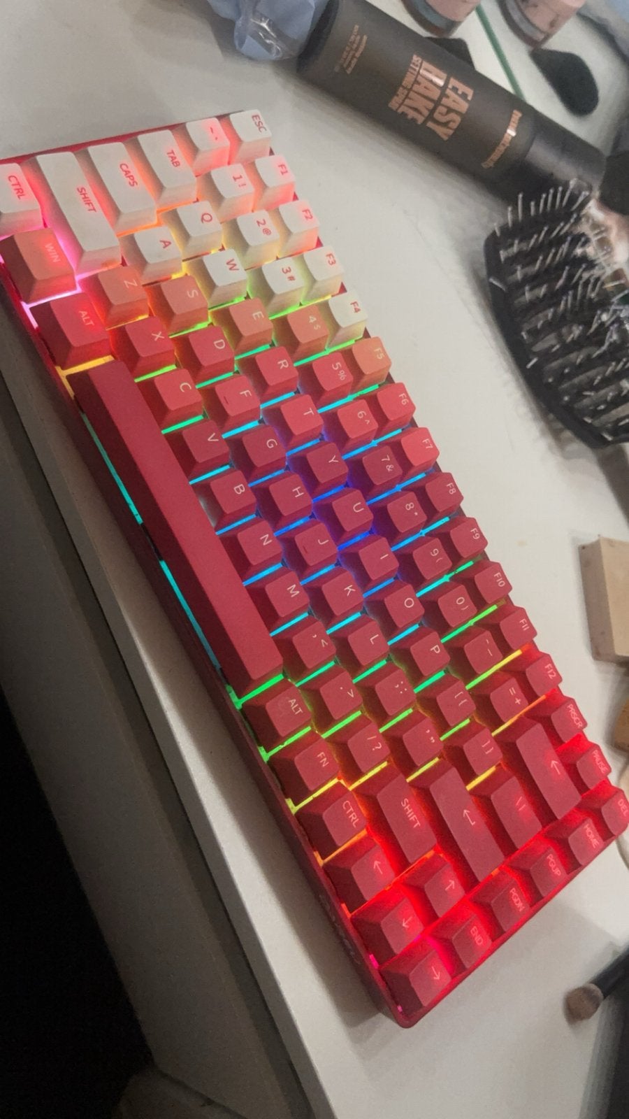 Dareu a84 red mechanical gaming keyboard with led backlights, Ophalen of Verzenden, Zo goed als nieuw