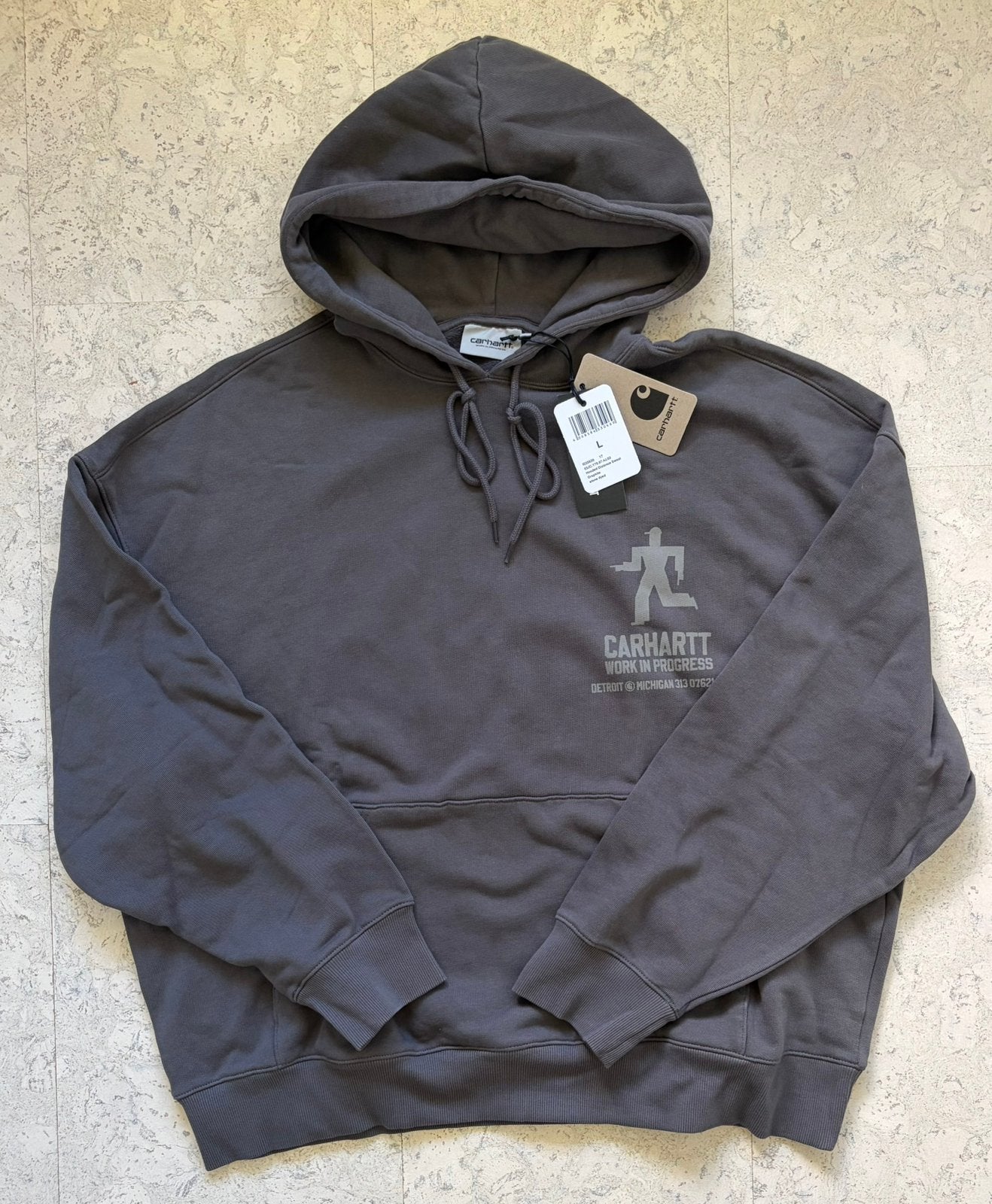 Carhartt “work in progress” hoodie maat L!, Ophalen of Verzenden, Nieuw, Maat 52/54 (L), Grijs