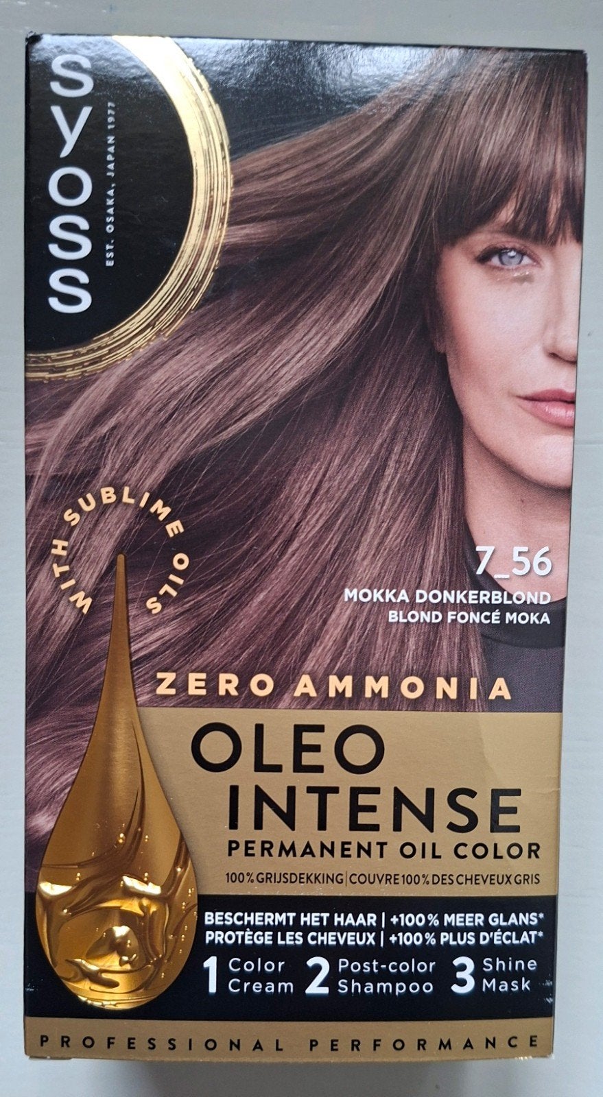 Syoss Oleo Intense 7_56 Mokka Donkerblond Haarverf, Ophalen of Verzenden, Nieuw, Overige typen