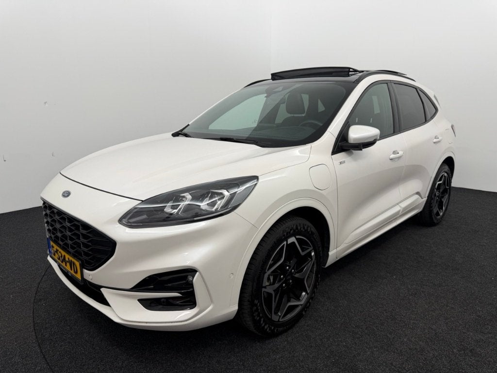 Ford Kuga ST Line X | Wit | Pano | HUD | CAM | B&O | Apple, Auto's, Ford, Automaat, Zwart, Wit, Plug-in hybride