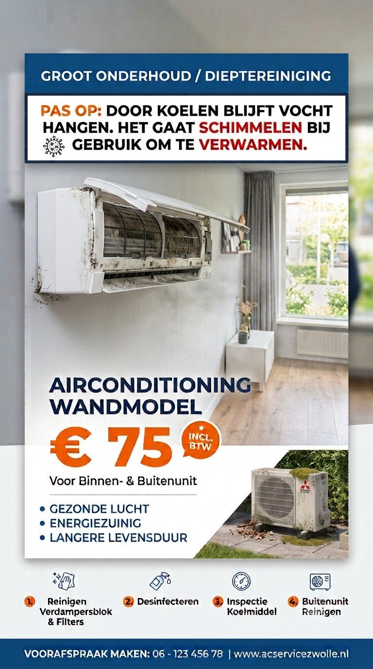 Airco - Onderhoud, Witgoed en Apparatuur, Ophalen, Gebruikt, Koelen en Ontvochtigen, 3 snelheden of meer