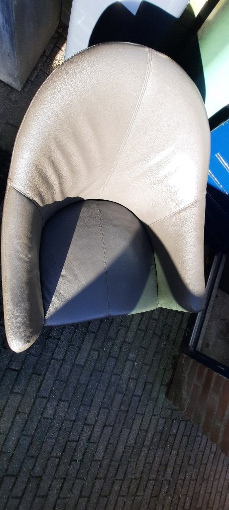 Leren fauteuil, Gebruikt, Overige kleuren, Leer, Eén