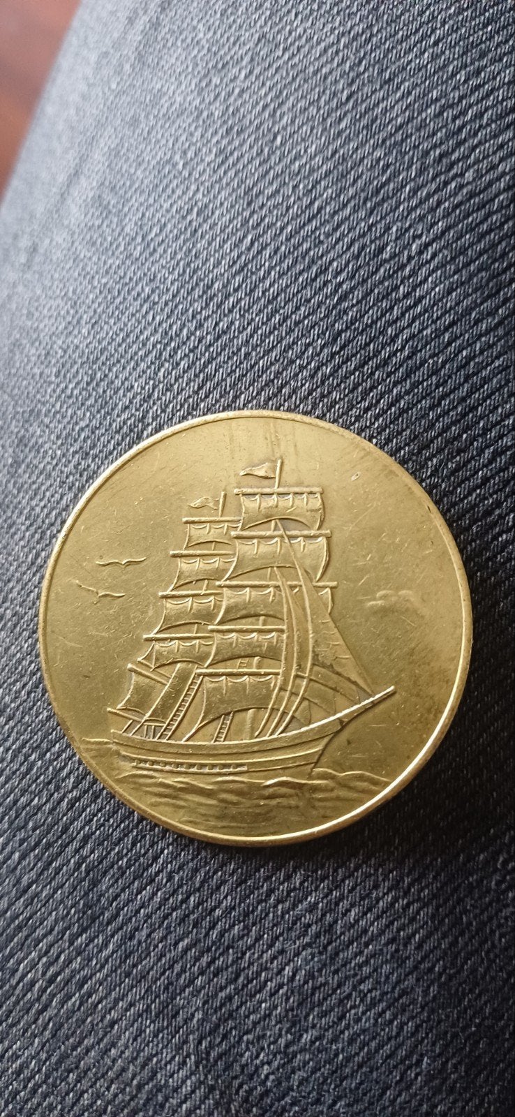 Souvenirpenning Bark "Seute Deern" Bremerhaven, Ophalen of Verzenden