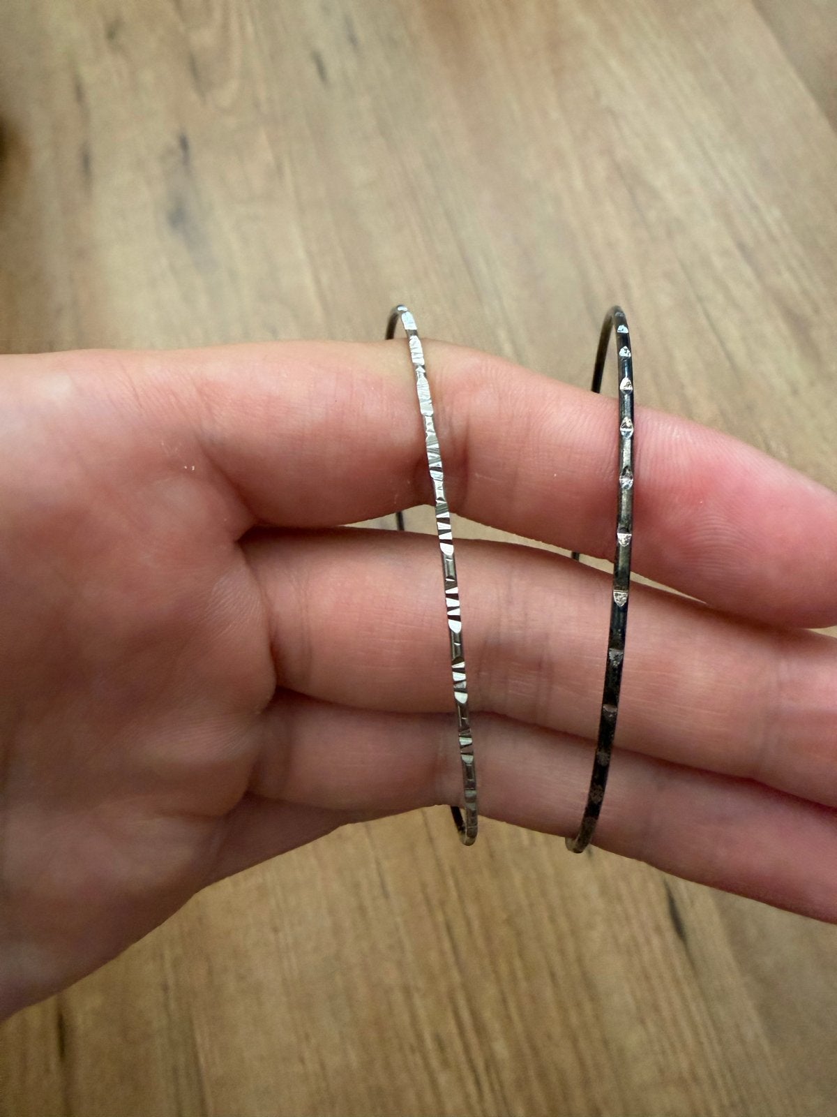 Verzilverde Slaven Armbandjes - Set van 2, Sieraden, Tassen en Uiterlijk, Armbanden, Ophalen of Verzenden, Gebruikt, Zilver, Overige materialen