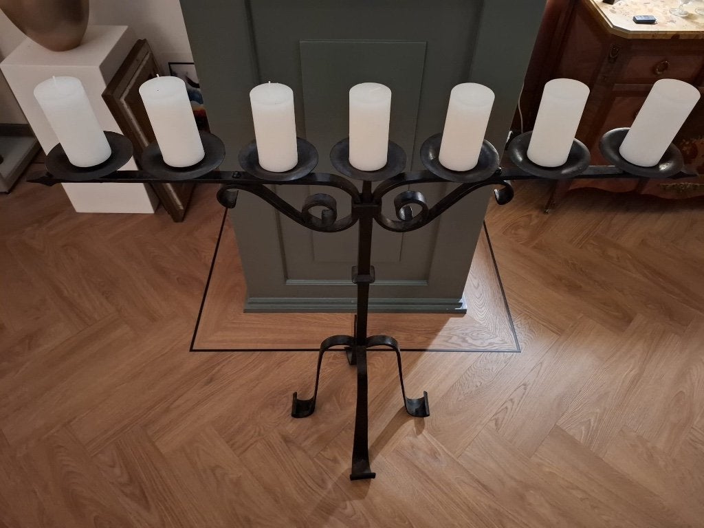 Joodse kaarsenstandaard, Huis en Inrichting, Ophalen, Overige materialen, Zwart, 120 cm