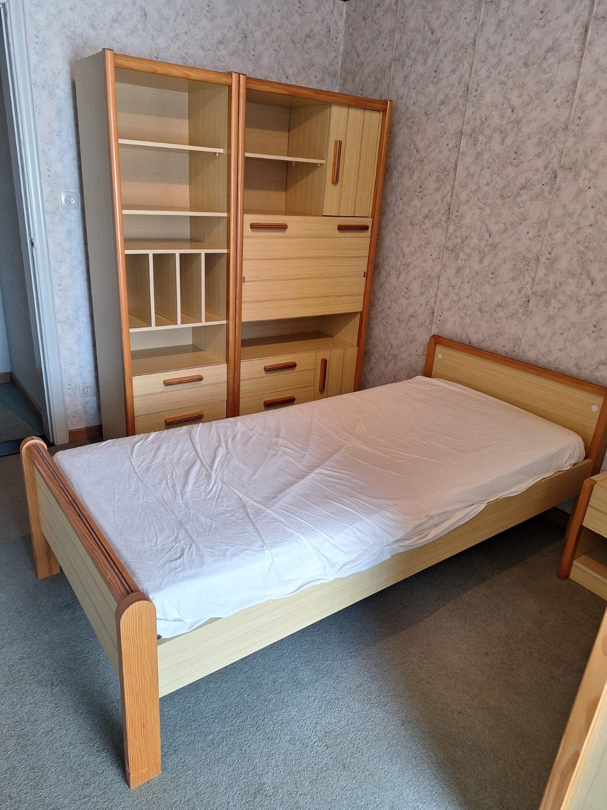 Complete slaapkamer met eenpersoonsbed en meubilair, Ophalen of Verzenden