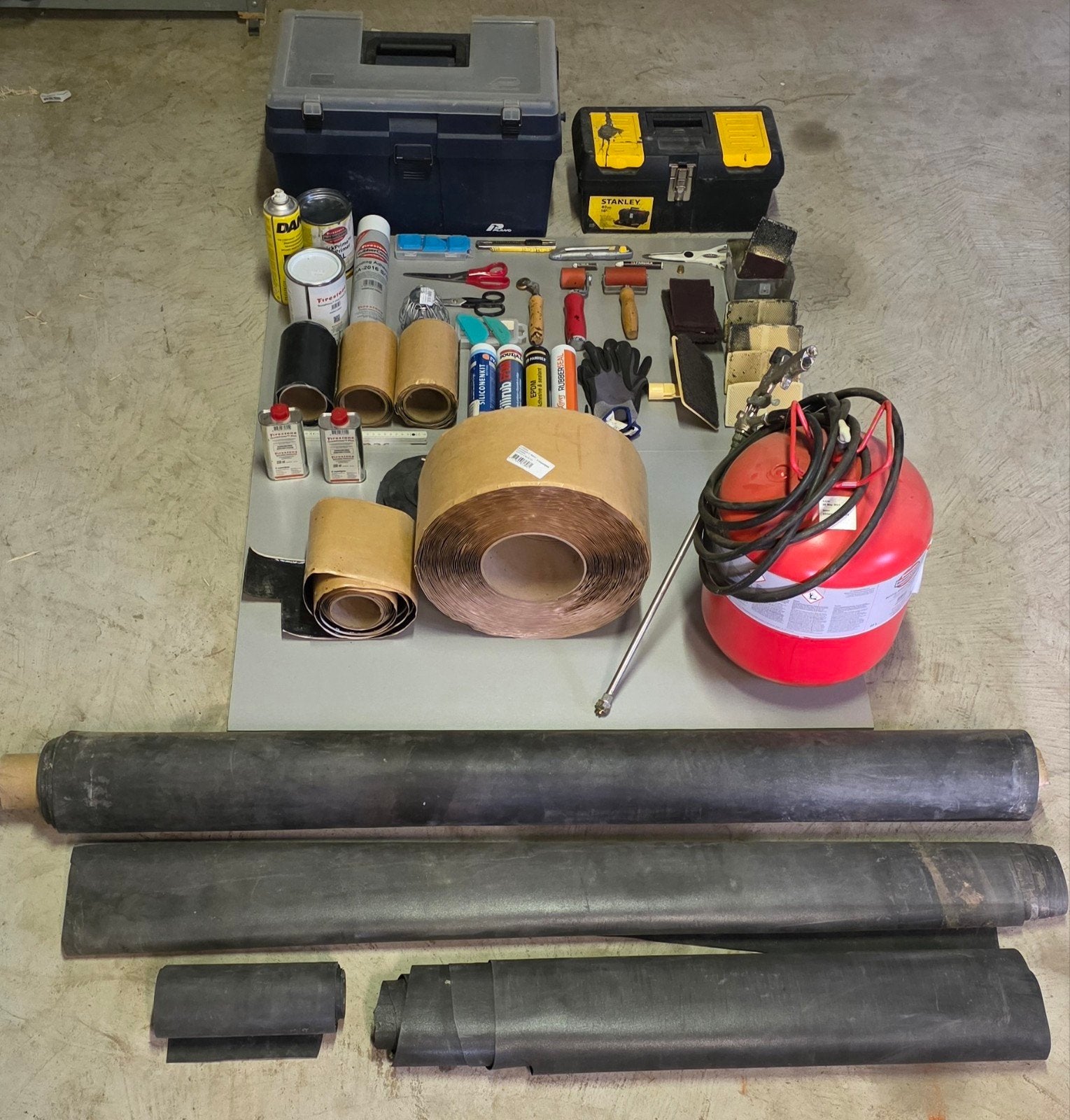 Complete EPDM Dakbedekking Set –Incl Spuitlans & Gereedschap, Ophalen, Zo goed als nieuw