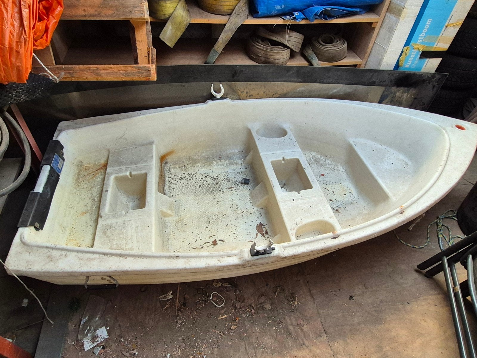 Stabiele polyester bijboot, 240 cm lang, 118 cm breed, Ophalen, Gebruikt