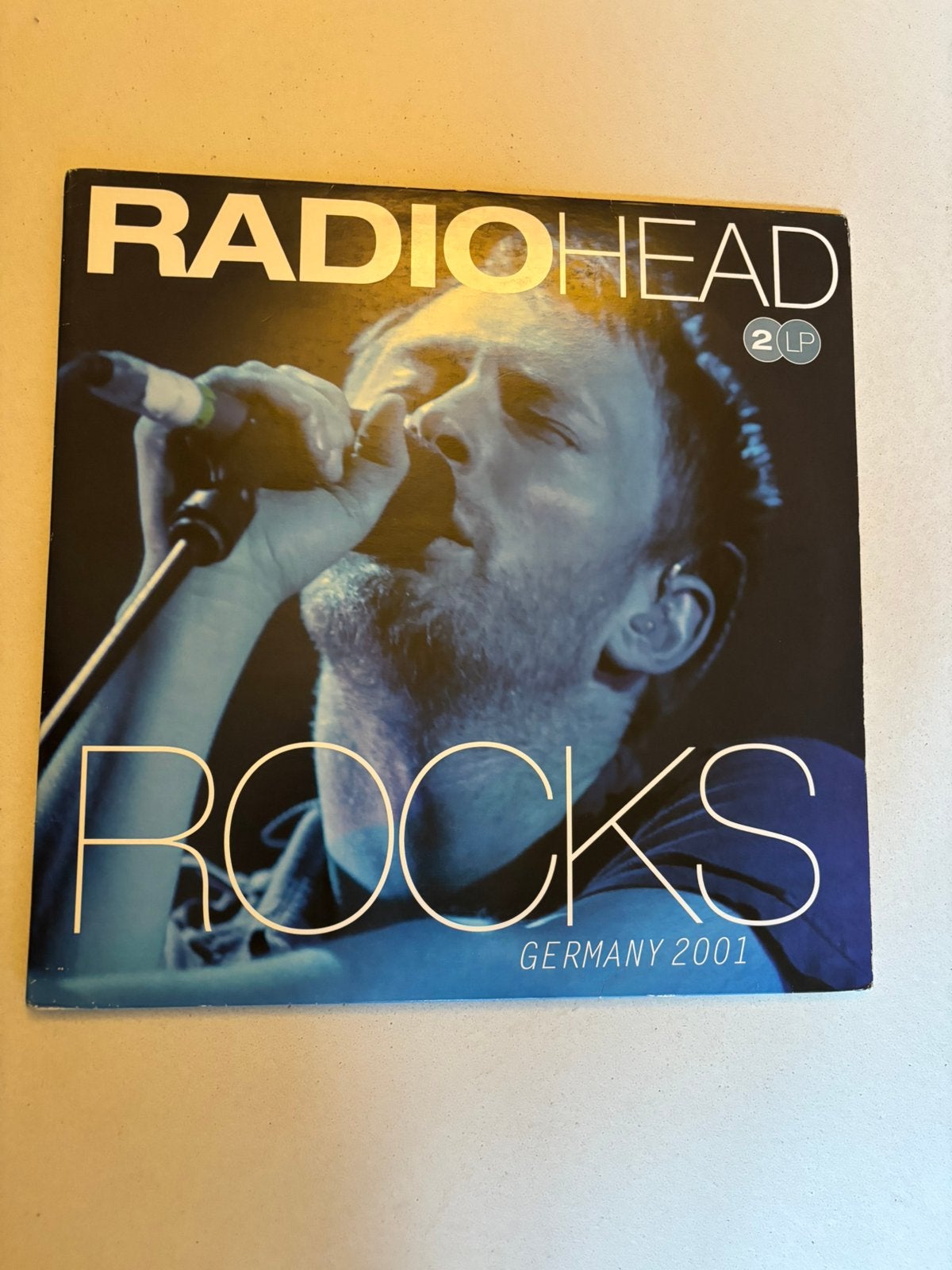 Lp 2009 radiohead - live rocks germani 2001 vinyl near mint, Cd's en Dvd's, Ophalen of Verzenden, Zo goed als nieuw, 12 inch, Poprock