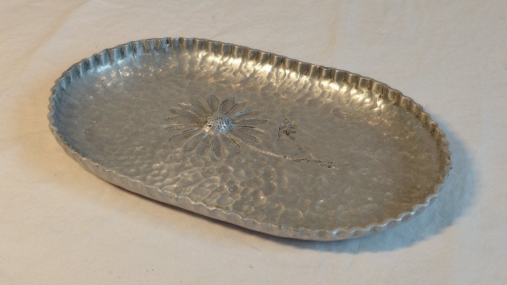 Handgehamerd aluminium schaaltje, Ophalen of Verzenden