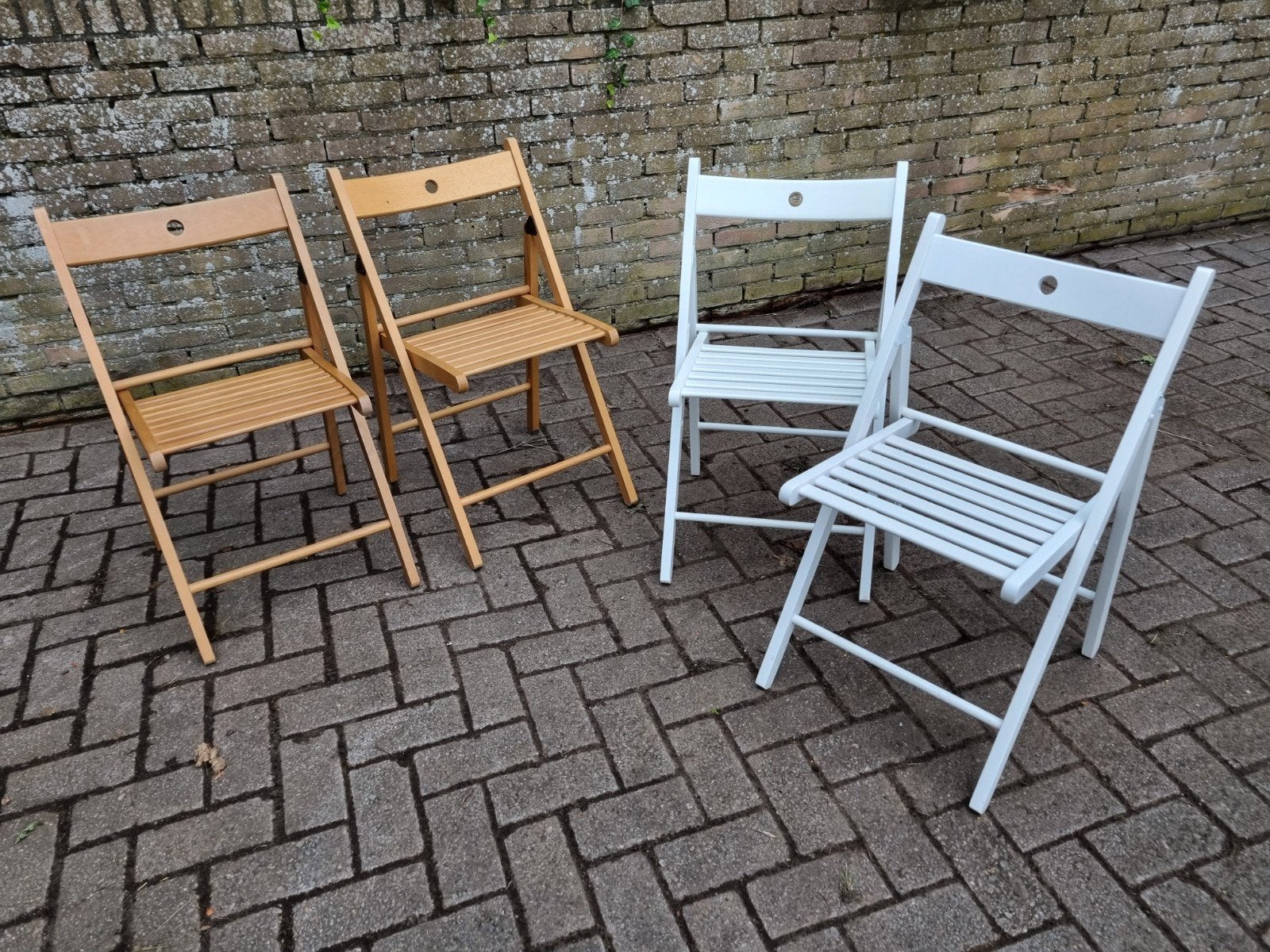 Te huur klapstoelen en meer vintage trouwerij feest 21 diner, Ophalen, Bruin, Vijf, Zes of meer stoelen