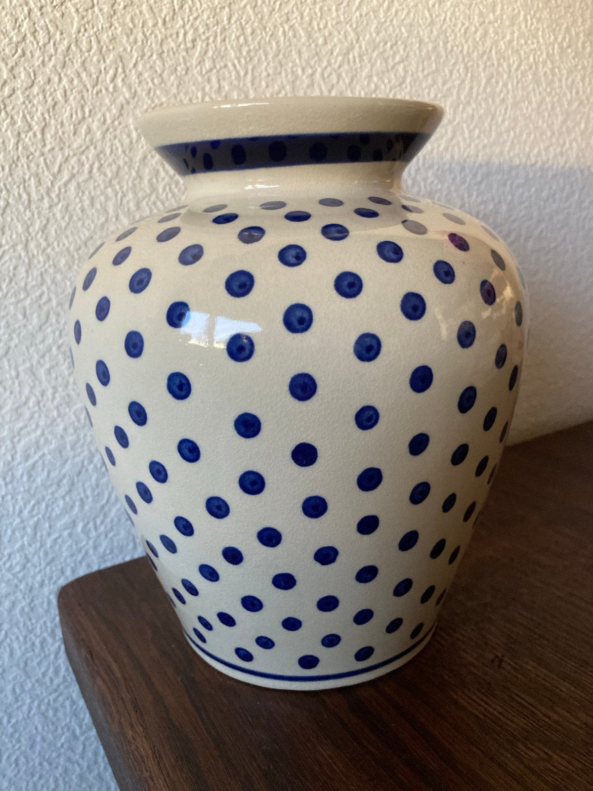 Boleslawiec Keramiek Vaas - Puntgaaf - 20x16 cm, Ophalen of Verzenden