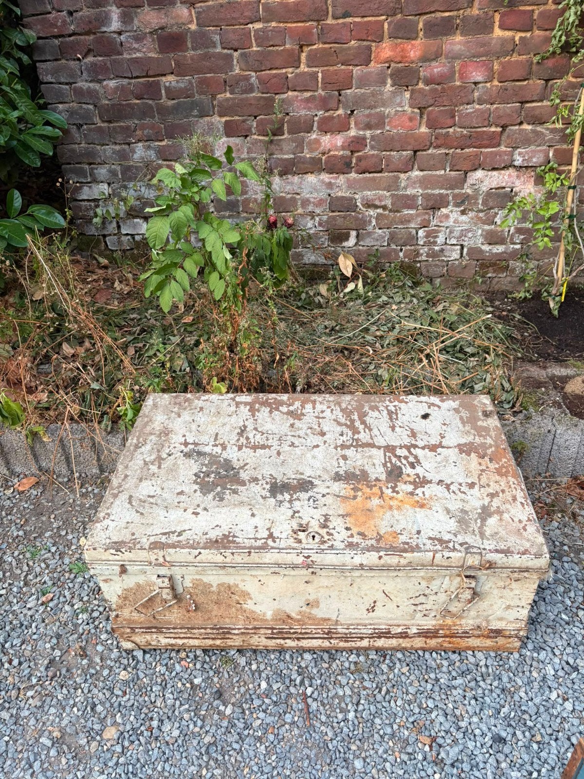 Vintage metalen kist - Industriële opbergkist, Ophalen