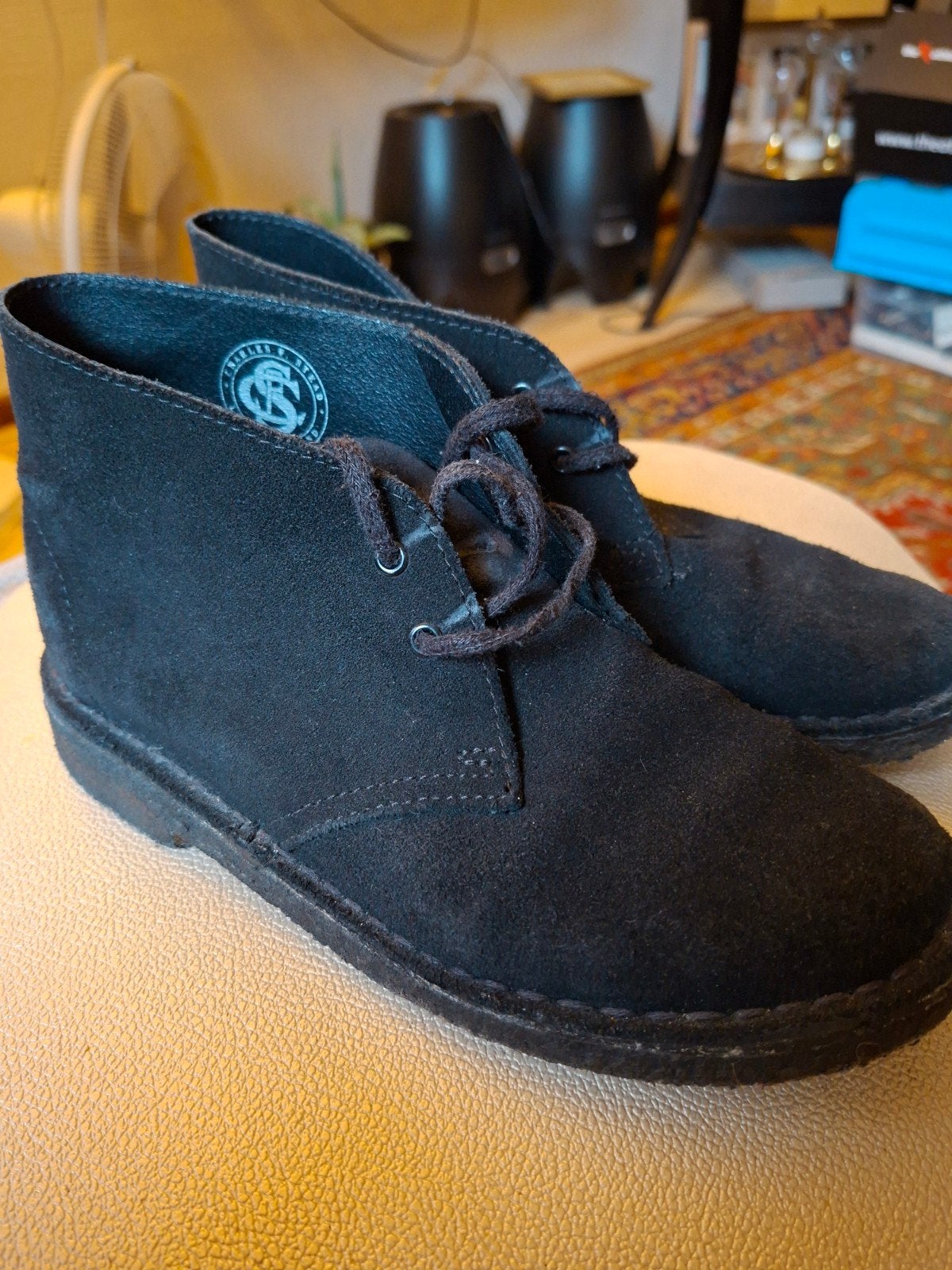Clarks Originel's zwart suède leer mt 37 als nieuw, Ophalen of Verzenden, Zo goed als nieuw, Zwart