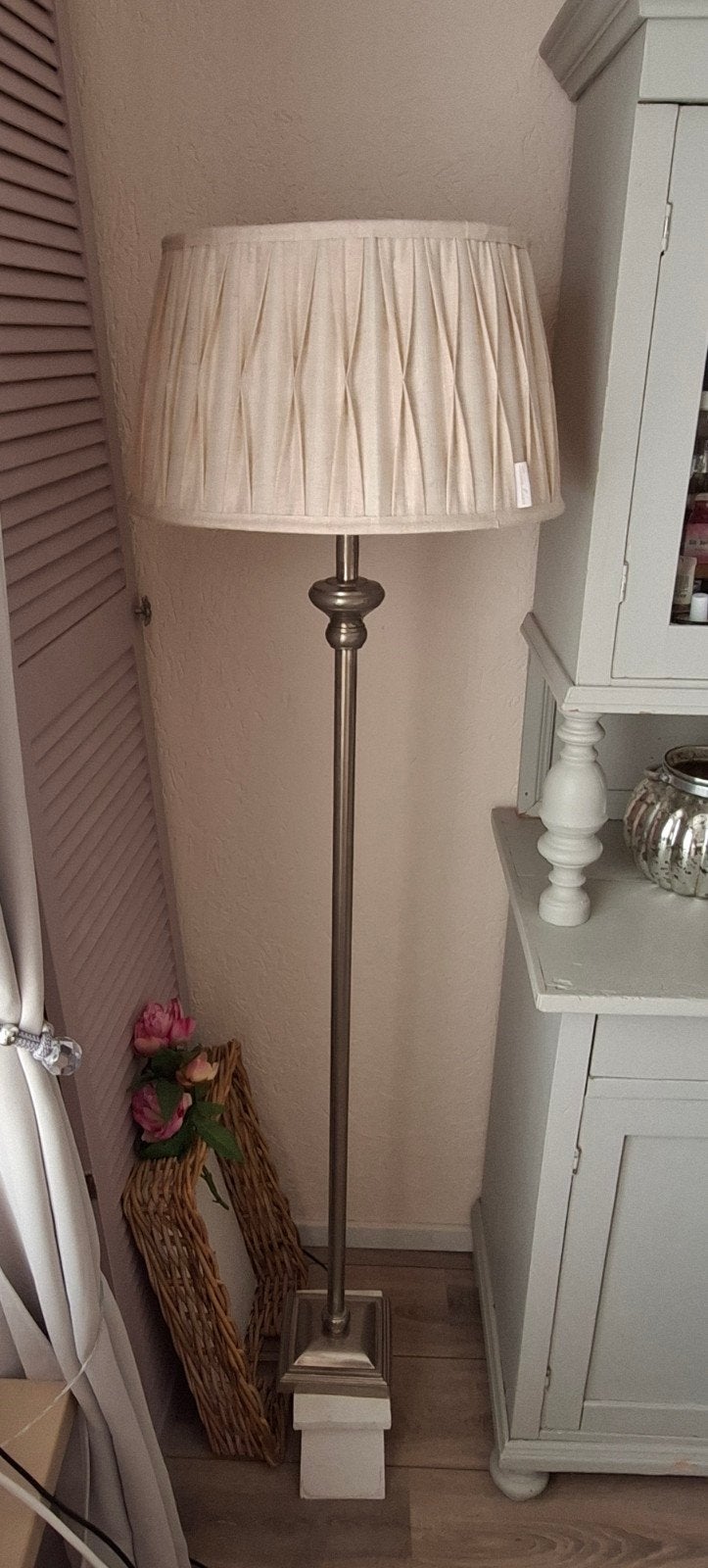 in prijs verlaagd. .... mooie staande lamp met RM kap, Ophalen, Riviera maison, E27 (groot), Zo goed als nieuw
