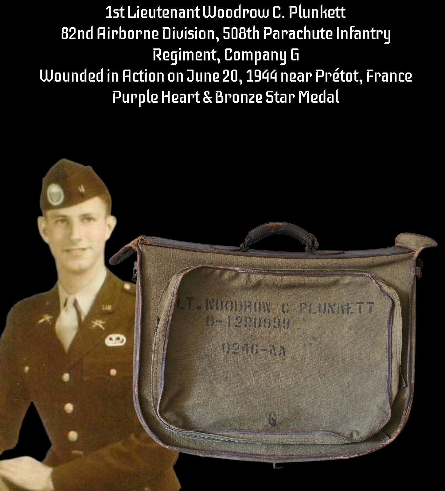 US WWII B-4 Clothing Bag, 82nd Airborne Division, Ophalen of Verzenden, Landmacht, Amerika, Kleding of Schoenen