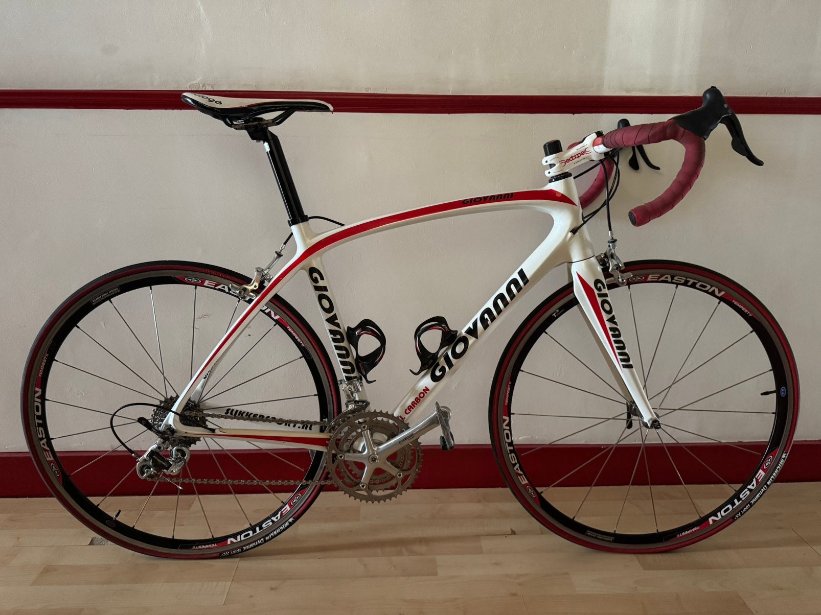 Racefiets - Giovanni - Full carbon - Campagnolo Record, Fietsen en Brommers, Fietsen | Racefietsen, Carbon, Zo goed als nieuw