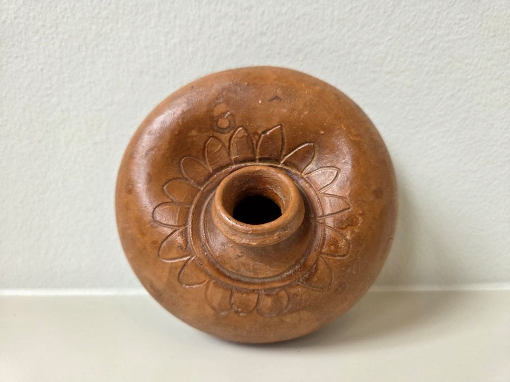 Vintage terracotta aardewerk wandkruikje/vaasje, Antiek en Kunst, Ophalen of Verzenden