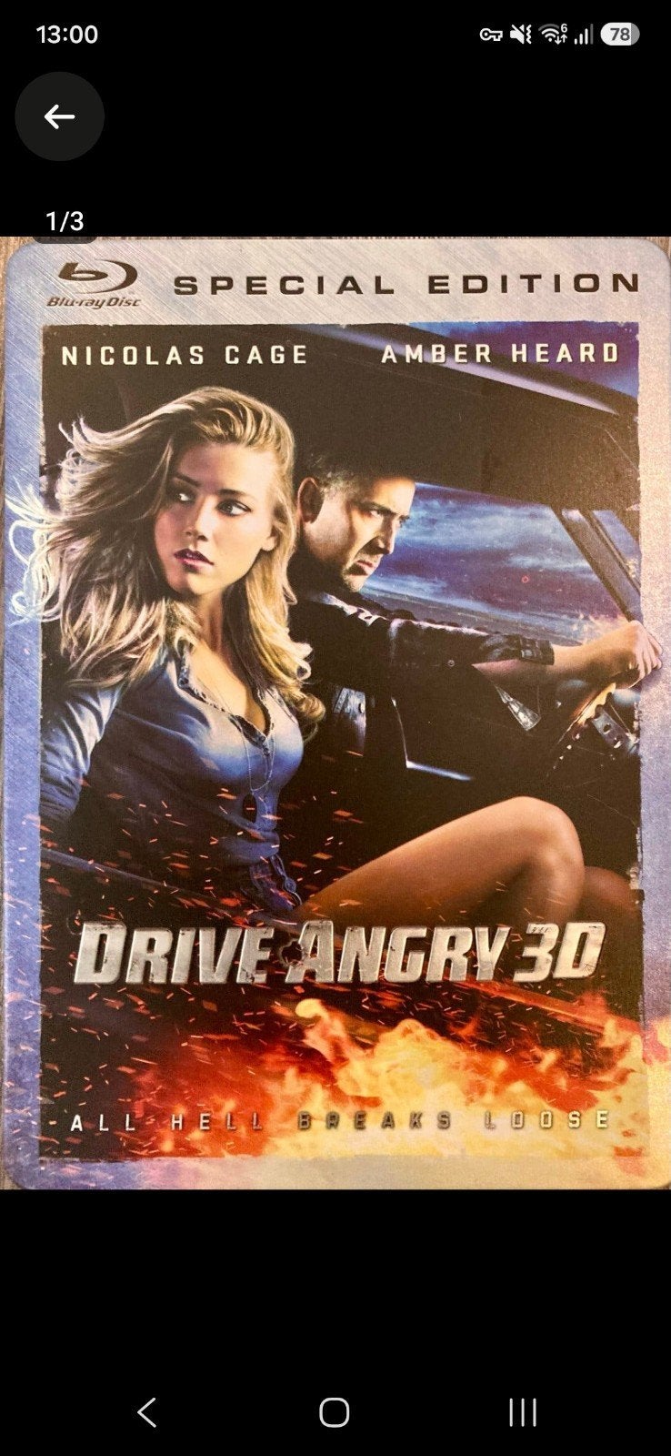 Drive angry 3D + 2D blu-ray Steelbook, Vanaf 16 jaar, Nederlands, Film, Actie