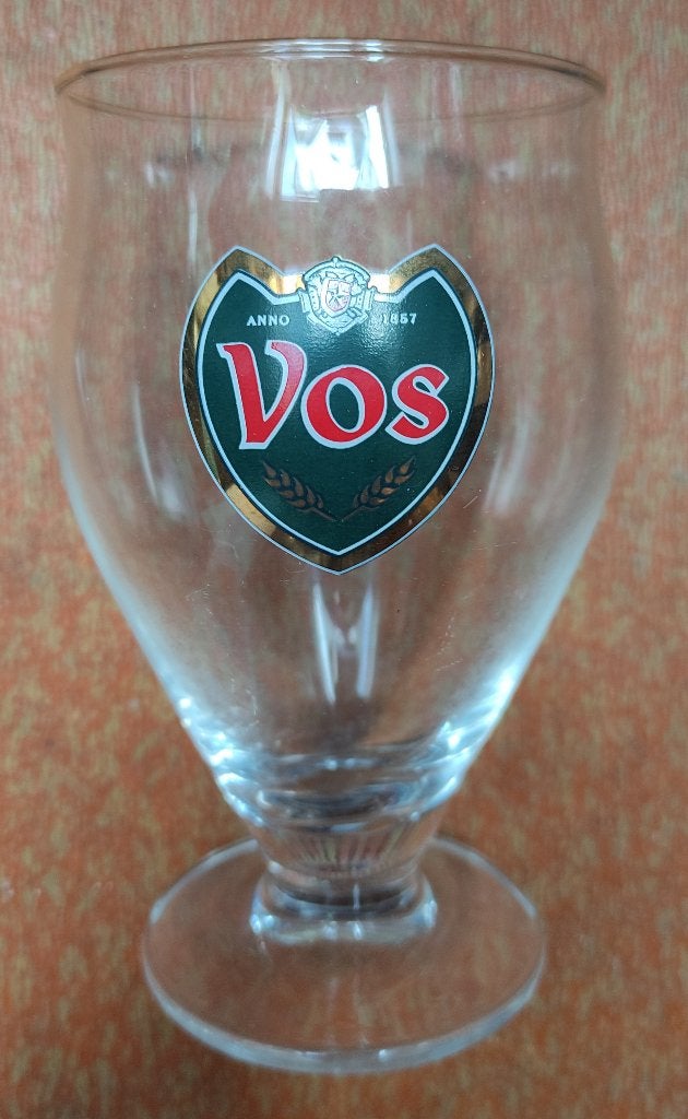 bierglas VOS bier stadsbrouwerij de Ridder, Ophalen of Verzenden, Zo goed als nieuw, Glas of Glazen, Overige merken