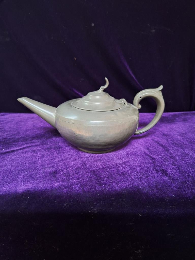 Antieke Tinnen Theepot Cameo Sheffield Art Deco 1920, Ophalen of Verzenden