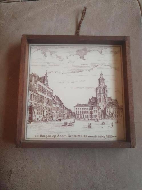 Tegel bergen op zoom grote markt, Antiek en Kunst, Antiek | Wandborden en Tegels, Ophalen