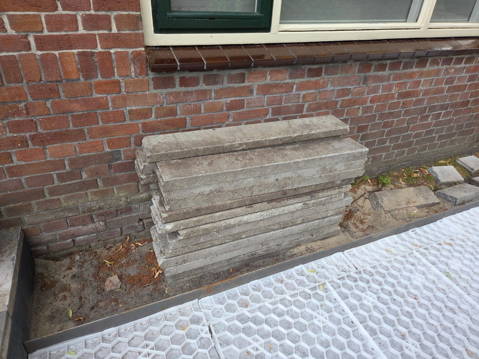 25 gebruikte betonbanden, Tuin en Terras, Grind, Keien en Split, Ophalen, Gebruikt, Overige typen