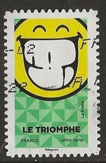 Frankrijk 165, smiley, Verzenden, Gestempeld